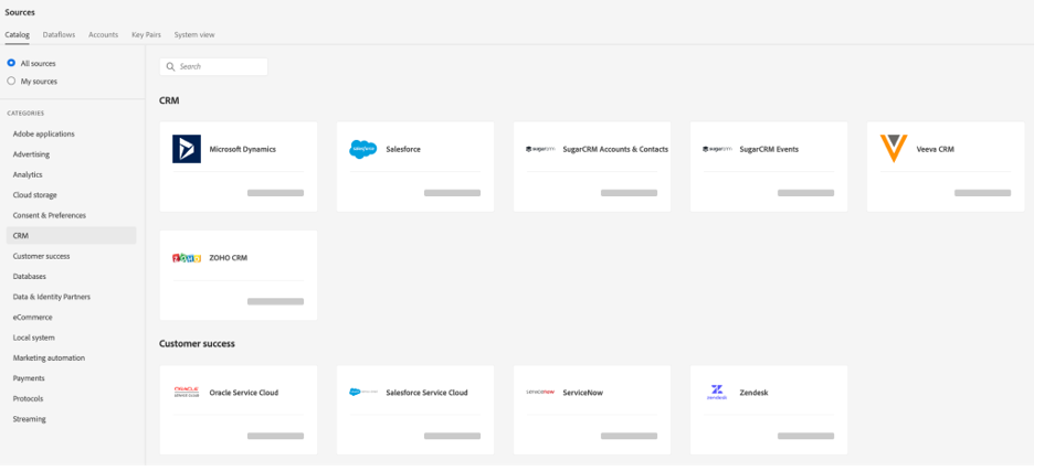 Screenshot of all CRM integrated with CJA